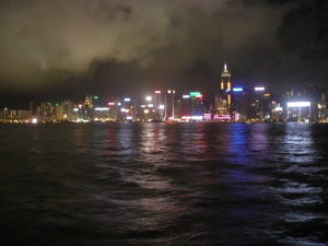 Hong Kong at Night... blurry this camera apparently hates the night.